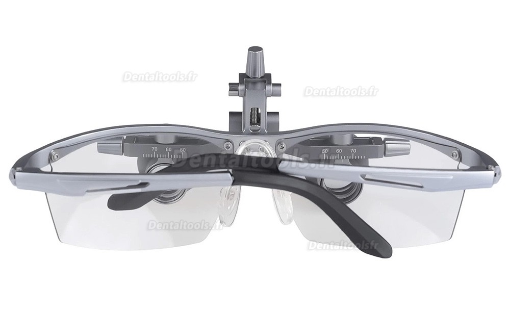 DY-118 2.5X 450mm loupe dentaire chirurgicale monture aluminium &eacute;cart pupillaire r&eacute;glable